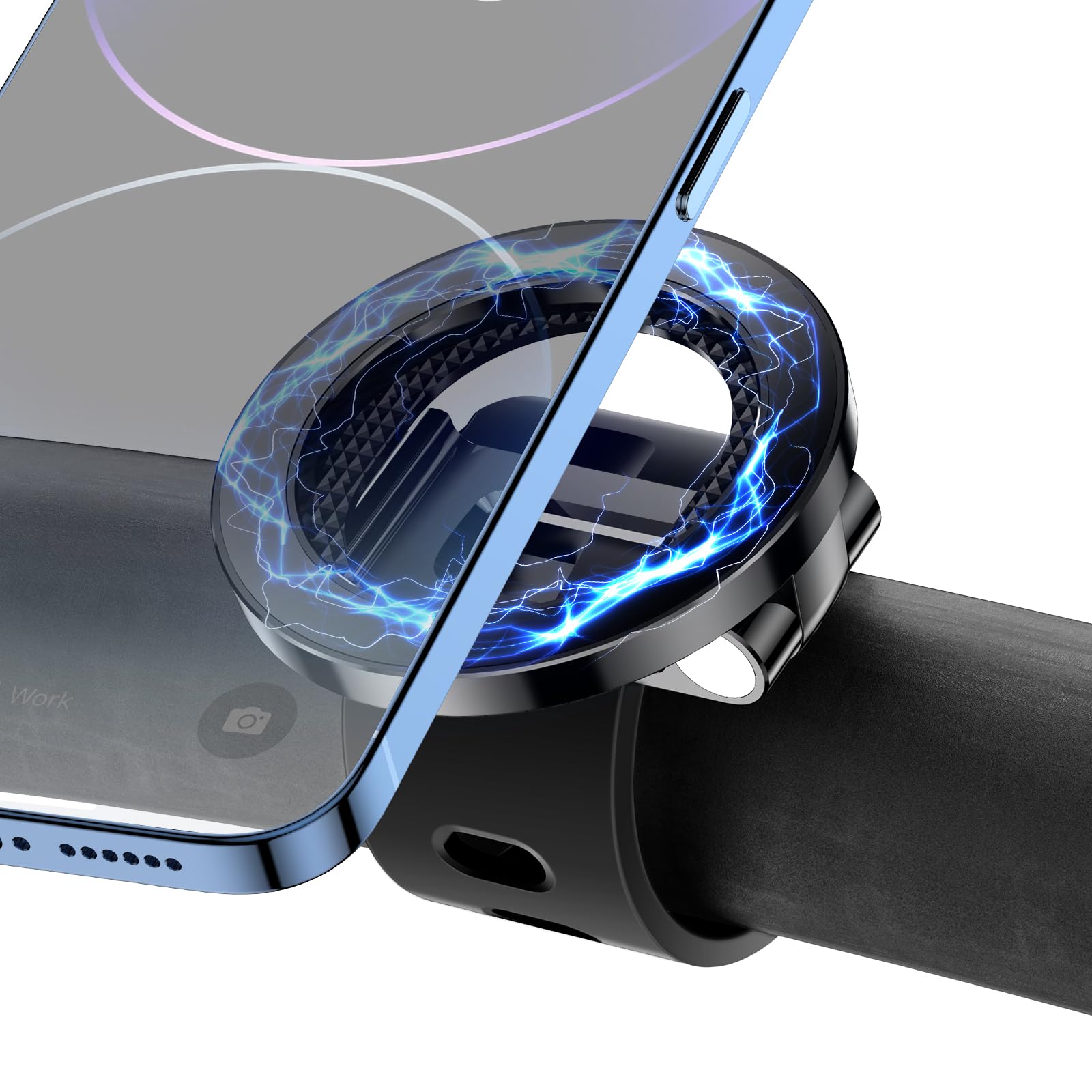 CloudValley ベビーカー スマホホルダー MagSafe対応 セキュリティの向上 片手で操作する クイックインストール 強力な磁力 すべりどめ 全機種対応 自転車 トレッドミル ショッピングカート ゴルフカート ハンドルに適用