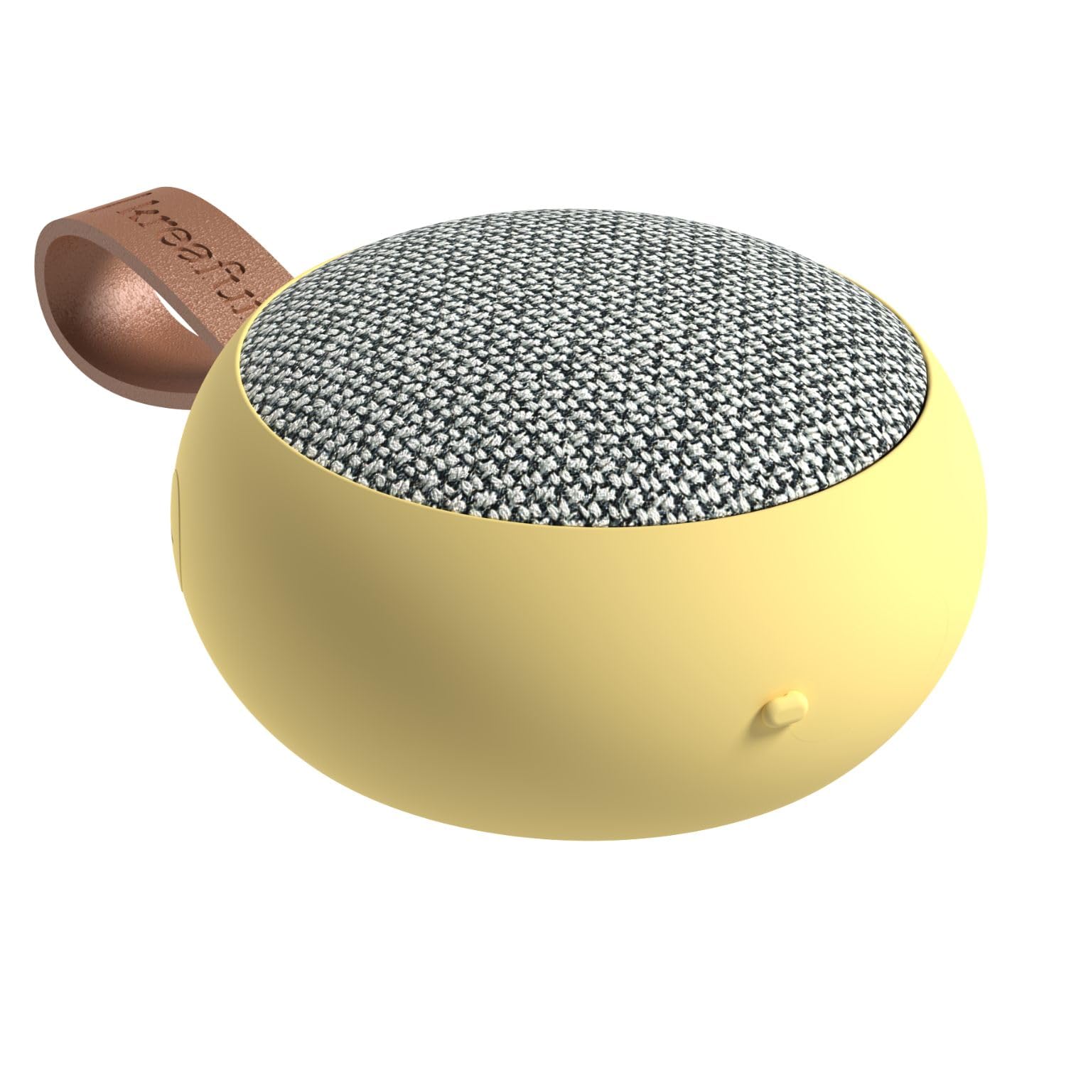 KREAFUNK (クレアファンク) aGO II FABRIC (ソフトイエロー) ワイヤレススピーカー Bluetooth5.1 IPX5レベル 防水 お風呂 小型 軽量 USB 国内正規品