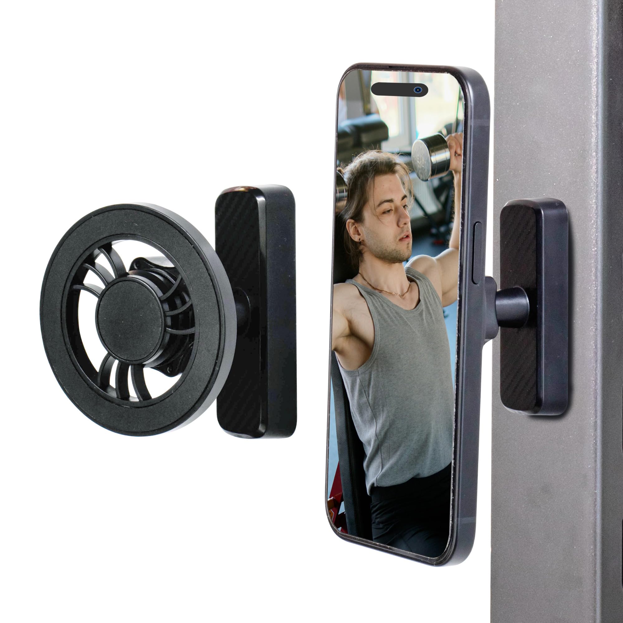FUNKS ジム スマホホルダー 固定 マグネット 両面磁石